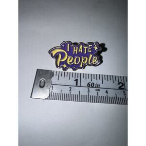 I Hate People Purple Brooch Pin